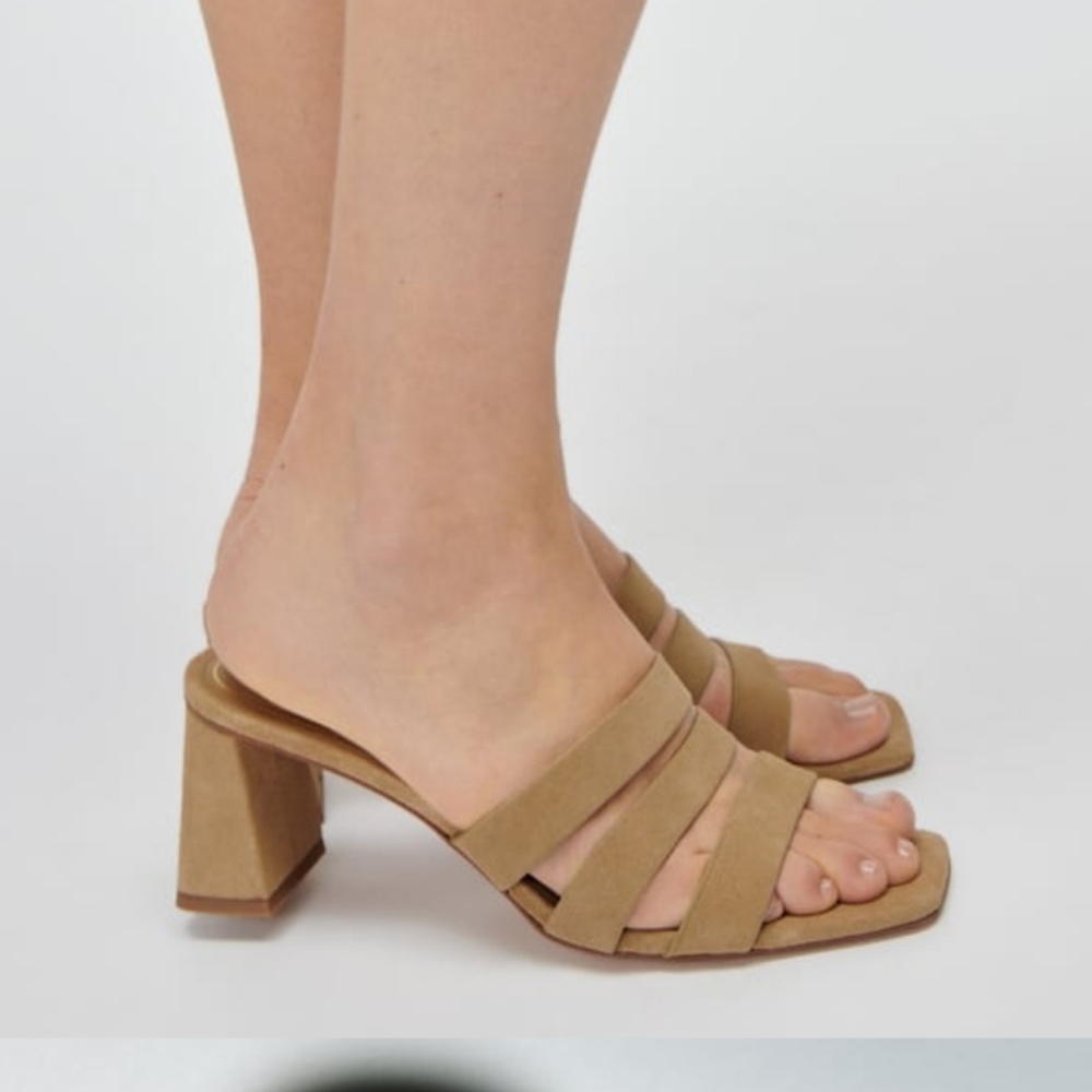 Zara strappy suede sandals